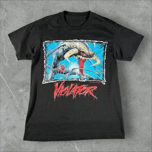 Vintage Spawn Violator Shirt Mens Medium Black‎ 1993 Rare Todd Mcfarlane Marvel
